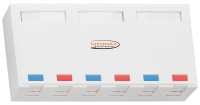 Корпус настенной розетки NMC-MB6P-ST-WT, 6 портов