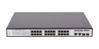 Коммутатор PoE GIGALINK GL-SW-F001-24P, 24 порта 10/100Мб/с, 2*SFP, 220В