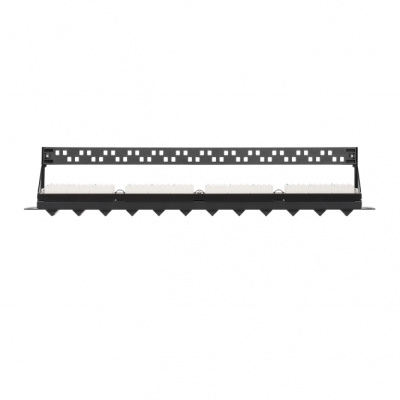 Коммутационная панель 19", 1U, 24 угловых порта, Кат.6, RJ45/8P8C, 110/KRONE, T568A/B, NMC-RP24UE2-AN-1U-BK