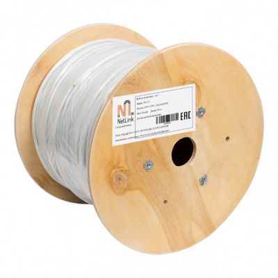 Кабель NetLink NL-CU UTP 10PR 24AWG CAT5 305м. белый внутренний