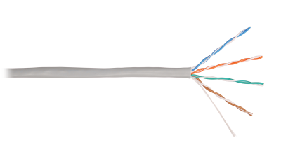 Кабель U/UTP 4 пары,Кат.5e, медь, 24AWG, внутренний, желтый, 305м NIKOLAN NKL NKL 4100A-YL