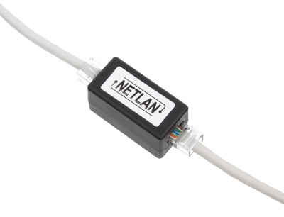 Проходной кабельный соединитель EC-UCB-55-UD2-BK-10 с разъемами RJ45-RJ45 (8P8C)