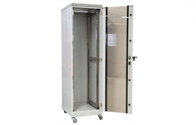 Шкаф телекоммуникационный напольный 19",42U(600x600) , ШТ-НП-42U-600-600-С передняя дверь стекло ССД