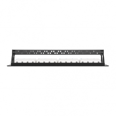 Коммутационная панель 19,  1U, 24 порта, Кат.6, RJ45/8P8C, 110/KRONE, T568A/B NIKOMAX NMC-RP24UE2-1U-BK