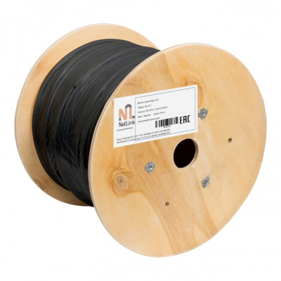 Кабель NetLink NL-CU FTP 10PR 24AWG CAT5 305м. черный внешний