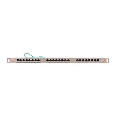 Коммутационная панель 19", 0,5U, 24 порта, Кат.6,  RJ45/8P8C, 110/KRONE, T568A/B NIKOMAX NMC-RP24SE2-HU-MT