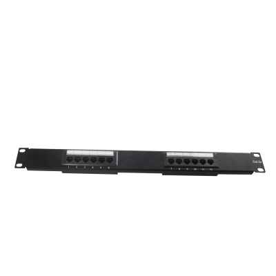 Патч-панель 19", 1U, 12 портов, CAT5e