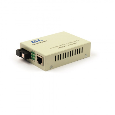Медиаконвертер с LFP, GIGALINK GL-MC-UTPF-SC1F-18SM-1310 из UTP в WDM, SM, SC, 18 дБ, до 20 км