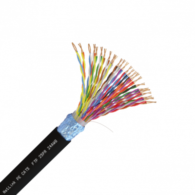 Кабель FTP 25PR 24AWG CAT5 305м. черный внешний