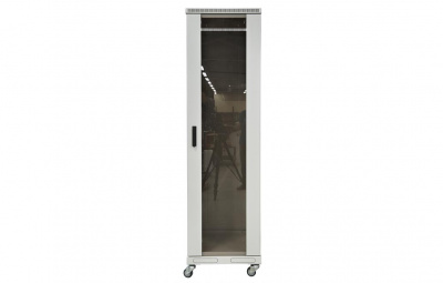 Шкаф телекоммуникационный напольный 19",18U(600x800), ШТ-НП-18U-600-800-С, передняя дверь стекло СС