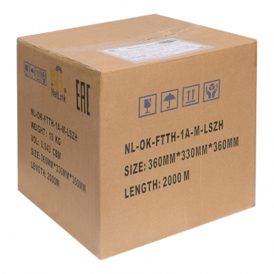 Кабель оптический NetLink NL-OK-FTTH-1A-M, 1 волокно