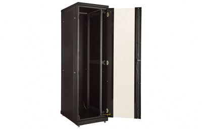  Шкаф телекоммуникационный напольный 19", 27U(800x1000), ШТ-НП-М-27U-800-1000-С-Ч, передняя дверь стекло, черный ССД