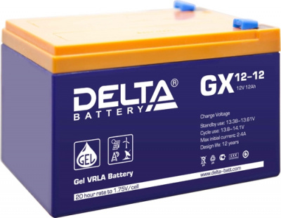 Аккумуляторные батареи Delta GX, 12В, 12-230 Ач