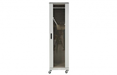 Шкаф телекоммуникационный напольный 19",42U(600x800), ШТ-НП-42U-600-800-С, передняя дверь стекло ССД