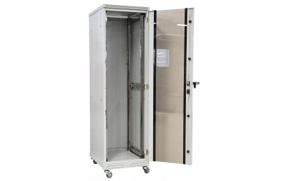 Шкаф телекоммуникационный напольный 19",33U(600x800), ШТ-НП-33U-600-800-С, передняя дверь стекло ССД