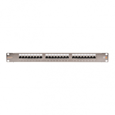 Коммутационная панель 19, 1U, 24 порта, Кат.6, RJ45/8P8C, 110/KRONE, T568A/B NIKOMAX NMC-RP24SE2-1U-MT