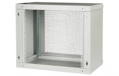 Шкаф телекоммуникационный настенный разборный 19”,6U(600x350), ШТ-НСр-6U-600-350-П дверь перфорированная ССД