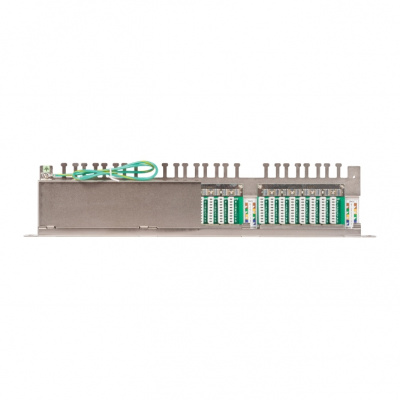 Коммутационная панель 19", 0,5U, 24 порта, Кат.5e, RJ45/8P8C, 110/KRONE, T568A/B NIKOMAX NMC-RP24SD2-HU-MT