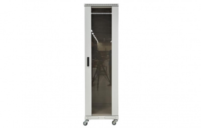 Шкаф телекоммуникационный напольный 19",42U(800x800), ШТ-НП-42U-800-800-С, передняя дверь стекло ССД