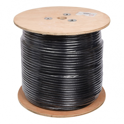 Кабель FTP 50PR 24AWG CAT5 305м. черный внешний