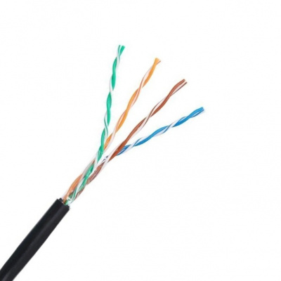 Кабель NETLAN  U/UTP 4 пары, Кат.5e, медь, внешний черный 305м EC-UU004-5E-PE-BK