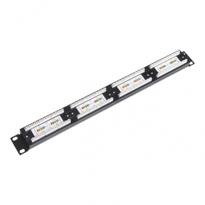 Патч-панель 19", 1U, 24 порта, CAT5е