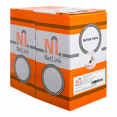 Кабель UTP 4PR 24AWG CAT5е 305м. синий внутренний